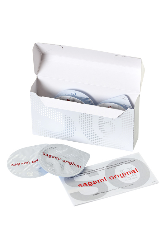 Фото Sagami, Япония Презервативы Sagami, original 0.02, полиуретан, ультратонкие, гладкие, 19 см, 5,8 см, 6 шт.