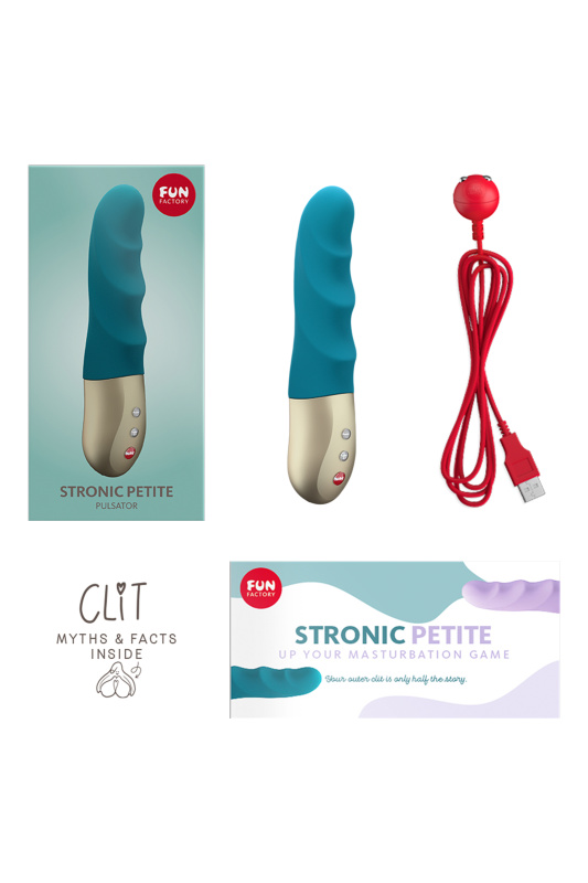 Fun Factory, Германия Пульсатор-мини Fun Factory STRONIC PETITE, силикон, голубой, 17 см — купить в Минске Изображение Fun Factory, Германия Пульсатор-мини Fun Factory STRONIC PETITE, силикон, голубой, 17 см
