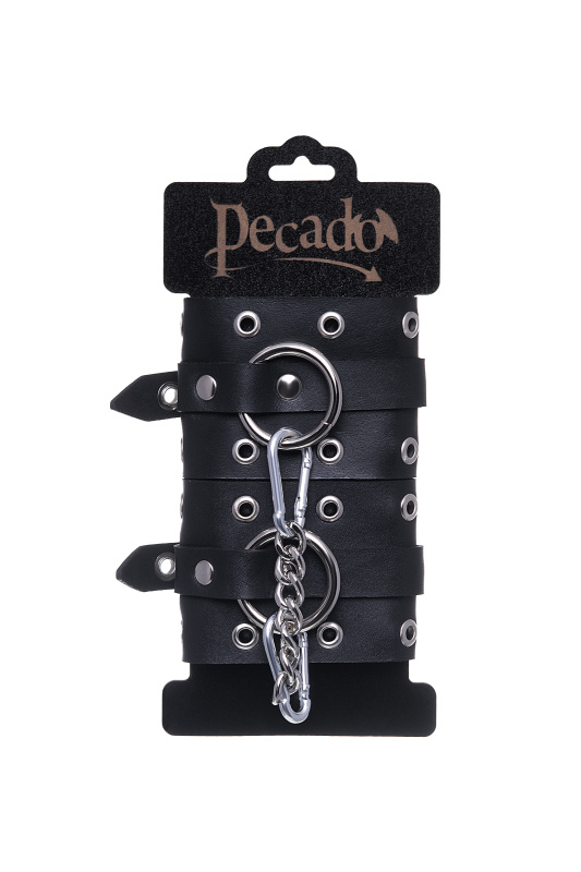 PECADO B.D.S.M Наручники Pecado BDSM, однослойные с люверсами, натуральная кожа, черные — купить в Минске Фото PECADO B.D.S.M Наручники Pecado BDSM, однослойные с люверсами, натуральная кожа, черные
