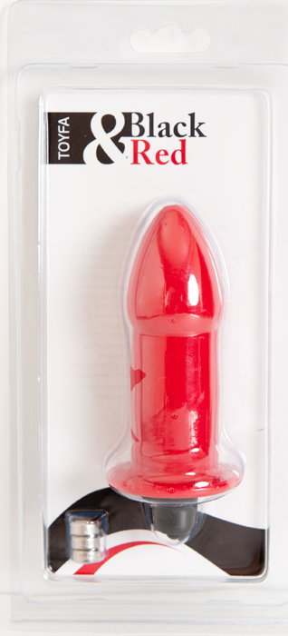 Black & Red by TOYFA Вибровтулка 10,5 см красная — купить в Минске Фото Black & Red by TOYFA Вибровтулка 10,5 см красная