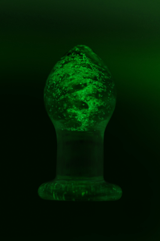 Изображение Sexus Glass Анальная втулка Sexus Glass светящаяся в темноте, стекло, прозрачная, 9 см