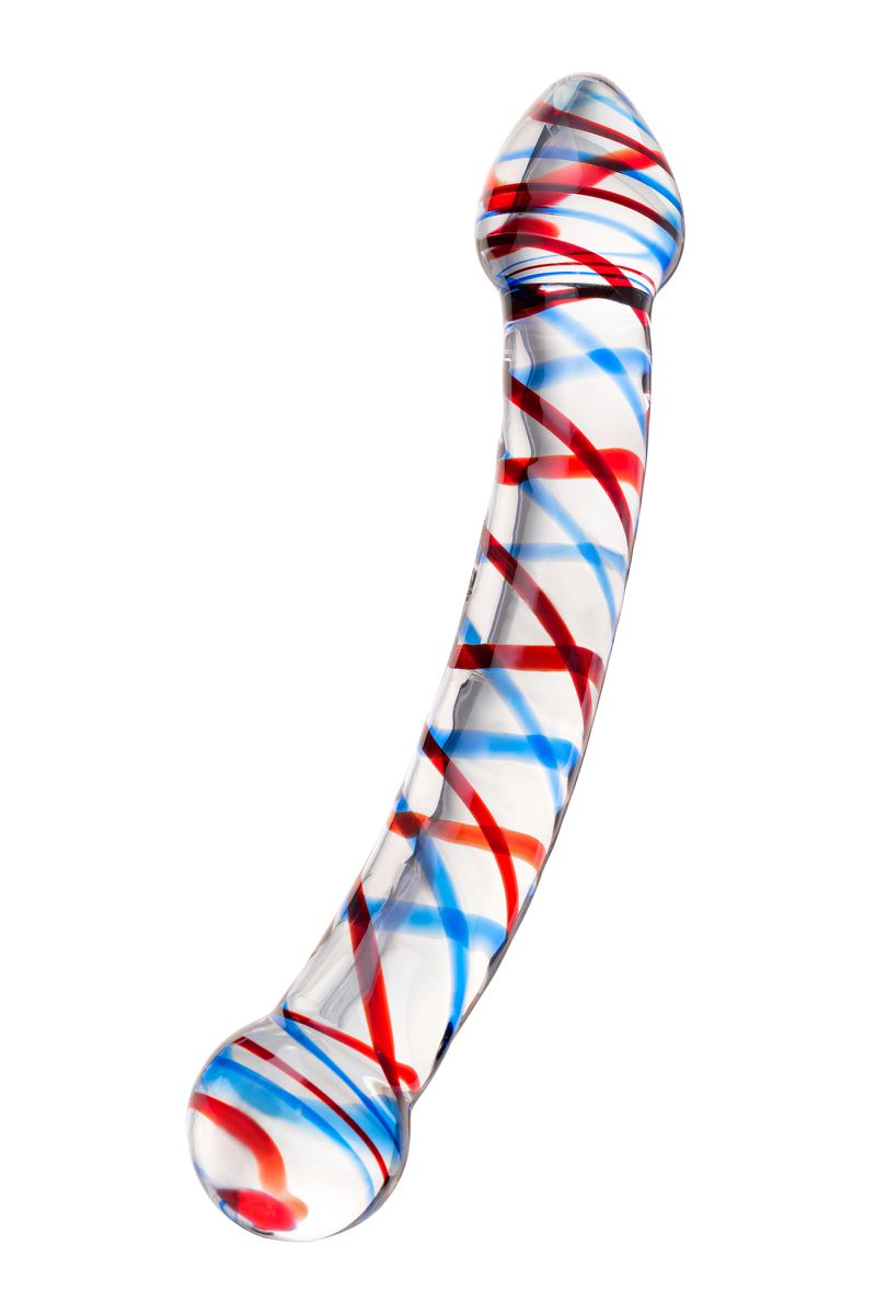 Фото Sexus Glass Двусторонний фаллоимитатор Sexus Glass, стекло, прозрачный, 21 см