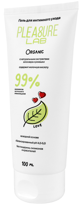 Интимный гель из натуральных компонентов Pleasure Lab Organic 100 мл — купить в Минске Фото Интимный гель из натуральных компонентов Pleasure Lab Organic 100 мл