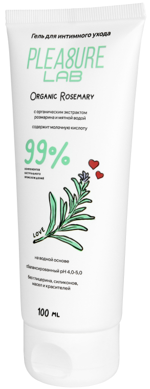 Фото  Интимный гель из натуральных компонентов Pleasure Lab Organic Rosemary 100 мл