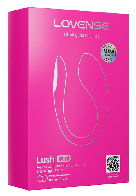 Lovense, США Lovense Lush Mini инновационный смарт-вибростимулятор с LED-подсветкой