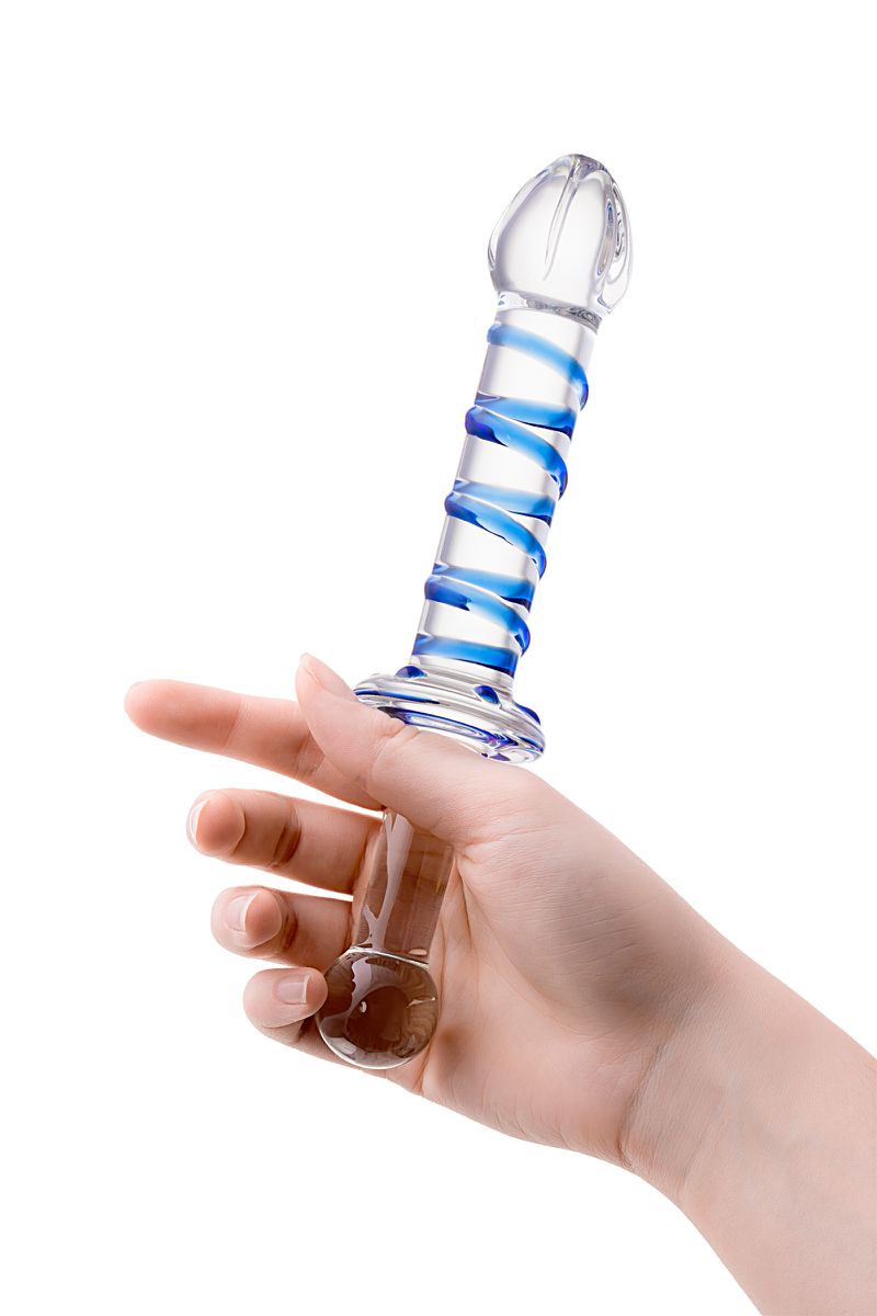 Фото Sexus Glass Двусторонний фаллоимитатор Sexus Glass, стекло, прозрачный, 22,5 см