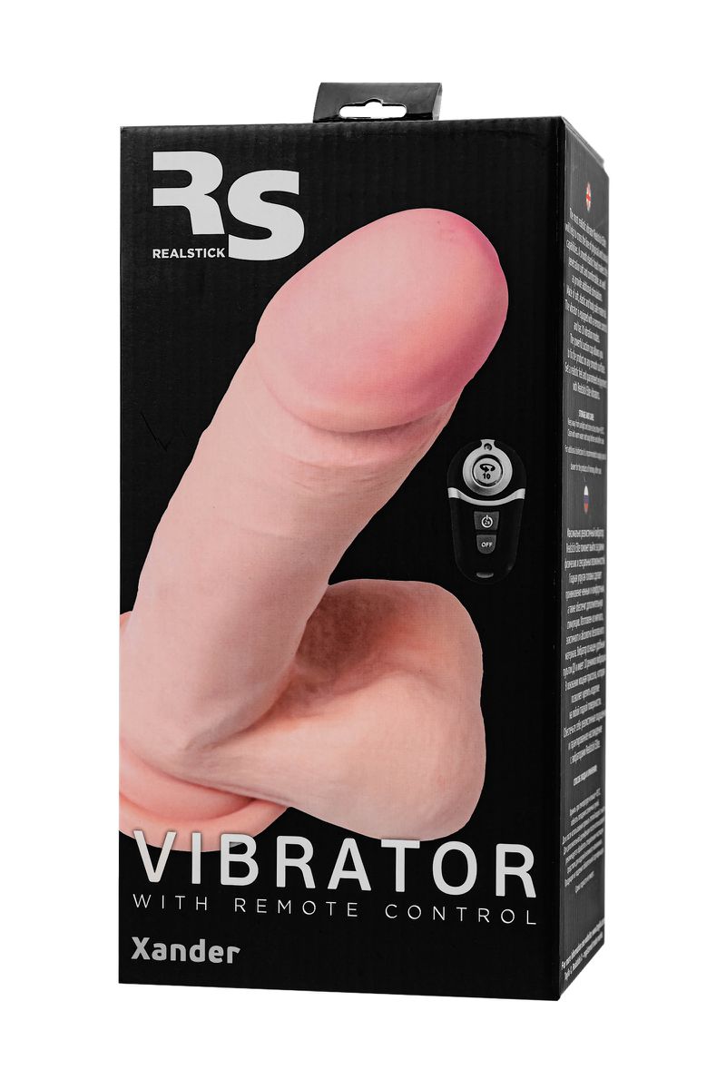 Фото RealStick Elite by TOYFA Вибратор с пультом ДУ TOYFA RealStick Elite Vibro, TPR, телесный, 10 режимов вибрации, 20 см