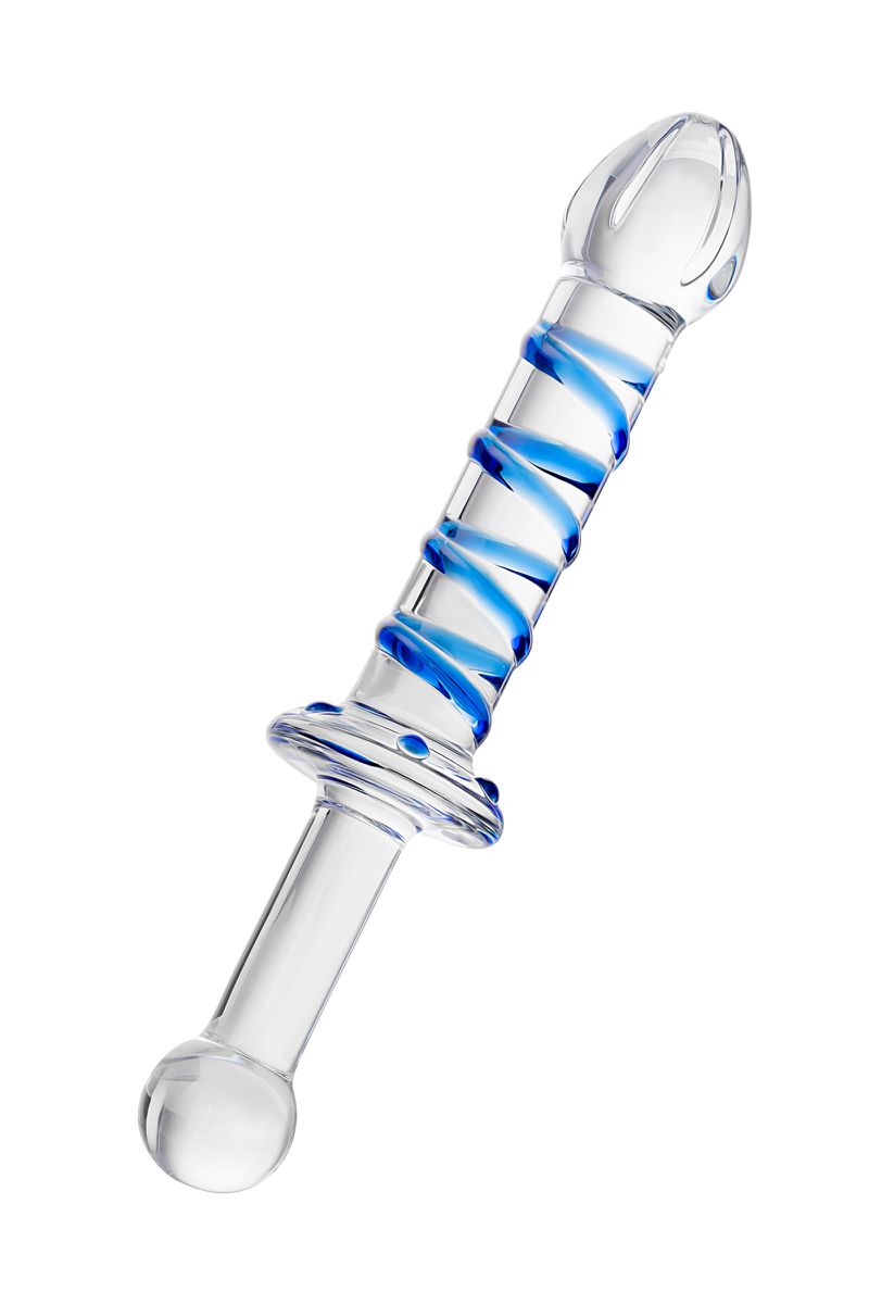 Фото Sexus Glass Двусторонний фаллоимитатор Sexus Glass, стекло, прозрачный, 22,5 см