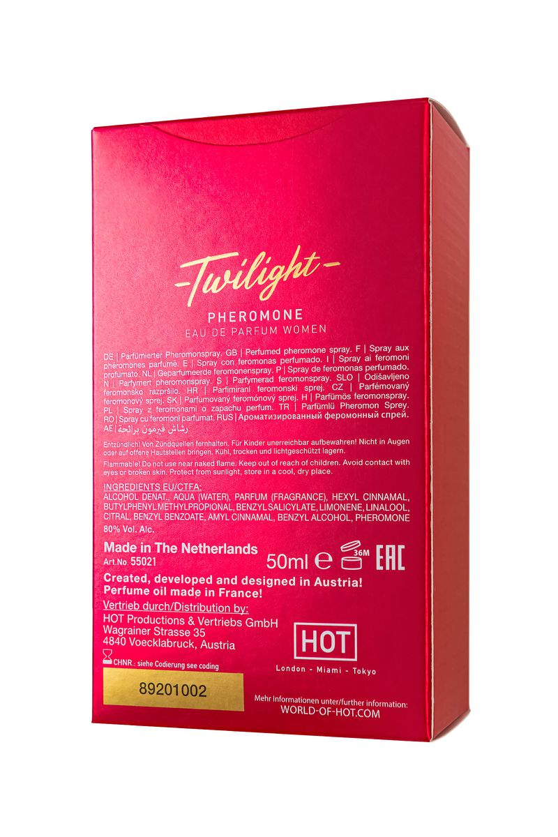 Изображение Hot Productions, Австрия Духи с феромонами HOT Twilight, женские, 50 мл