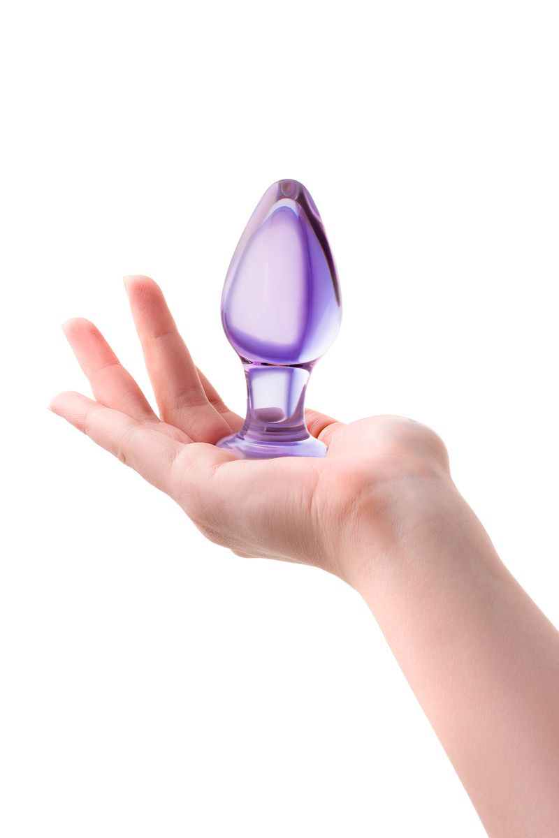 Изображение Sexus Glass Анальная втулка Sexus Glass, стекло, фиолетовая, 10 см, Ø 4 см