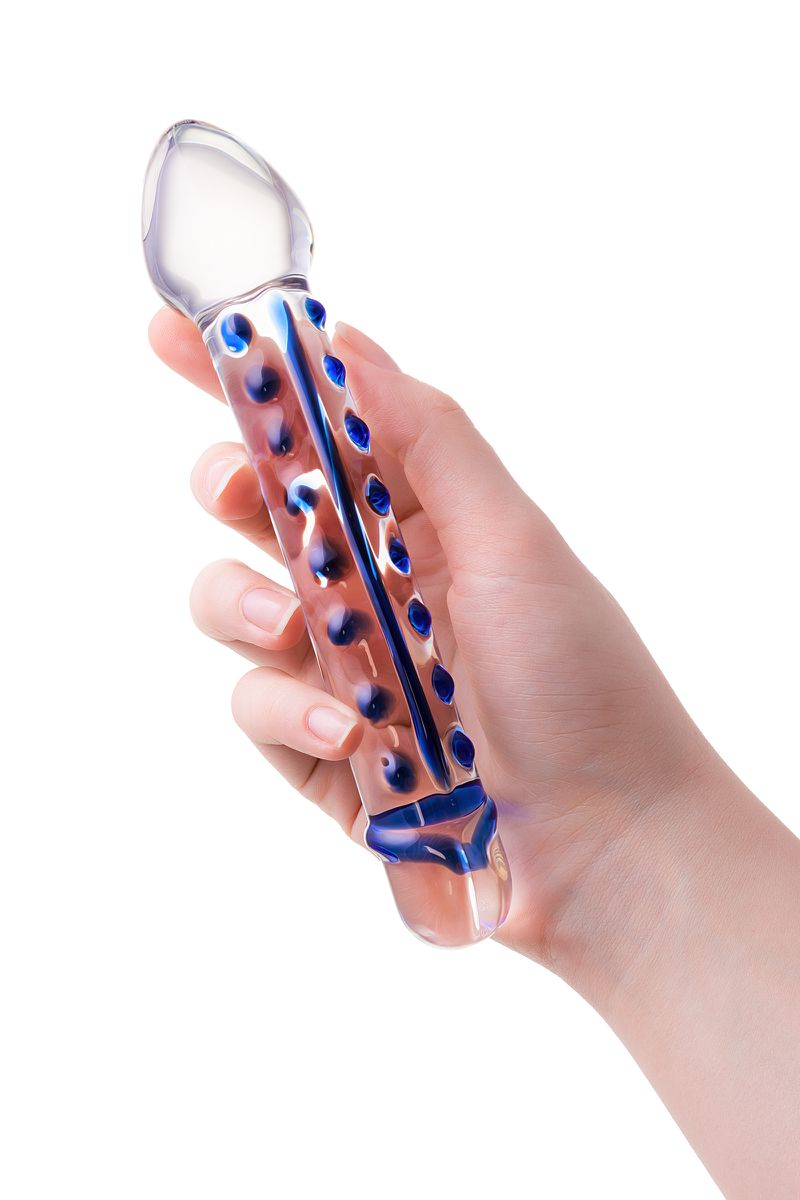Фото Sexus Glass Двусторонний фаллоимитатор Sexus Glass, стекло, прозрачный, 20 см