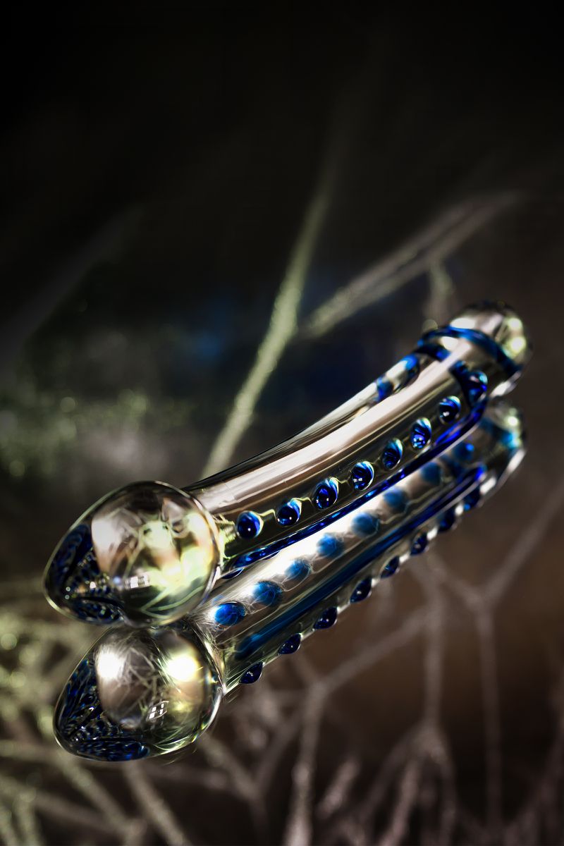 Фото Sexus Glass Двусторонний фаллоимитатор Sexus Glass, стекло, прозрачный, 20 см