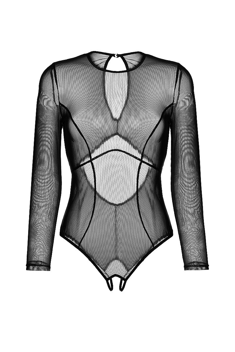 Изображение Waname Apparel Эротическое боди Waname Grace с длинными рукавами черное (46-48) в пакете