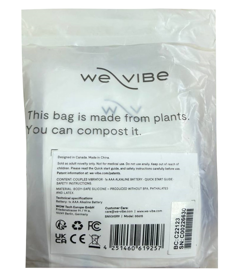 Вибратор для двоих We-Vibe Special Edition Battery черный — купить в Минске Фото Вибратор для двоих We-Vibe Special Edition Battery черный