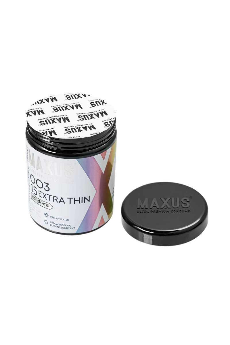 Фото Maxus Презервативы Maxus, тонкие, латекс, железный кейс, 18 см, 5,3 см, 15 шт.