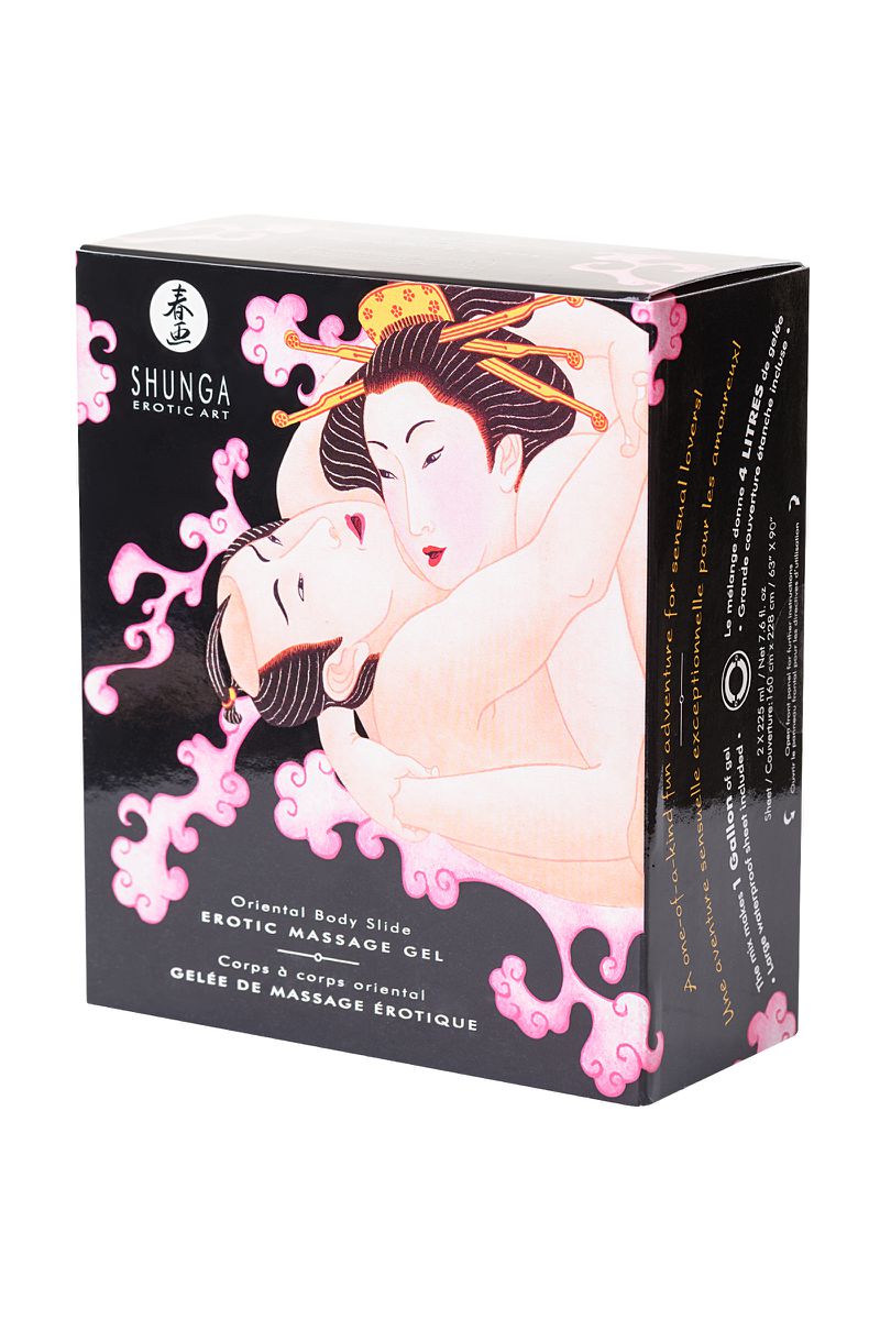 Изображение Shunga, Канада Массажный гель Shunga «Шампанское и клубника» серии «Контактный восточный массаж» 2х225 мл.