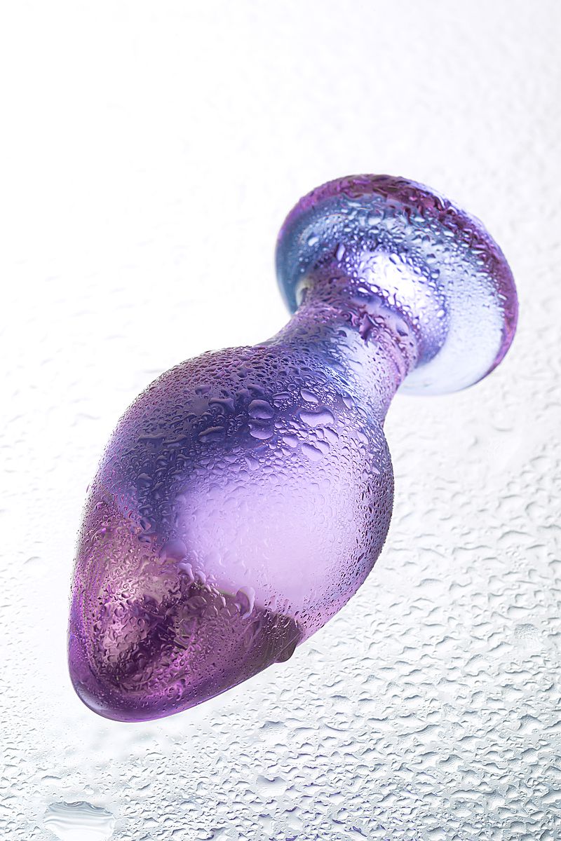 Изображение Sexus Glass Анальная втулка Sexus Glass, стекло, фиолетовая, 10 см, Ø 4 см