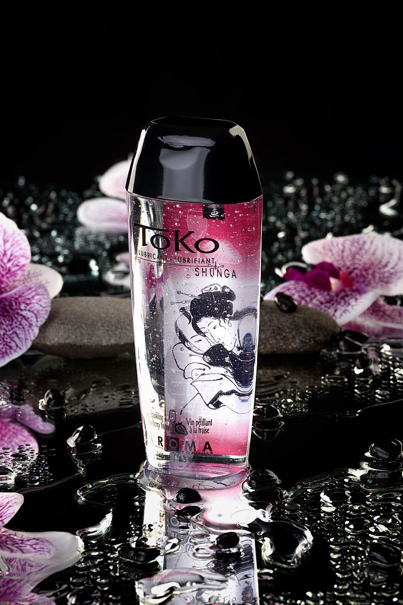 Фото Shunga, Канада Лубрикант Shunga Toko Aroma на водной основе, клубника и шампанское, 165 мл