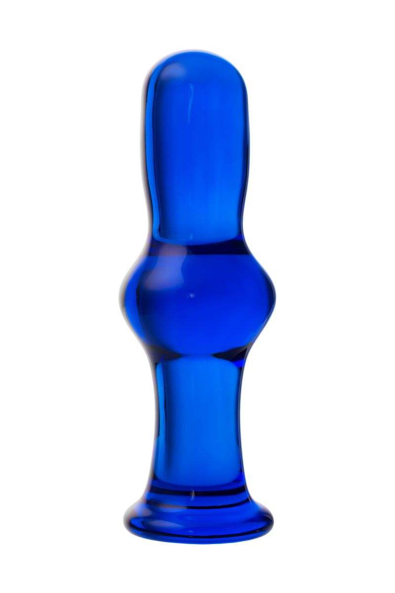 Фото Sexus Glass Анальная втулка Sexus Glass, стекло, синяя, 13,5 см, Ø 4,5 см