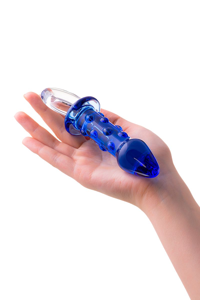 Изображение Sexus Glass Анальная втулка Sexus Glass, стекло, синяя, 16 см, Ø 3,5 см