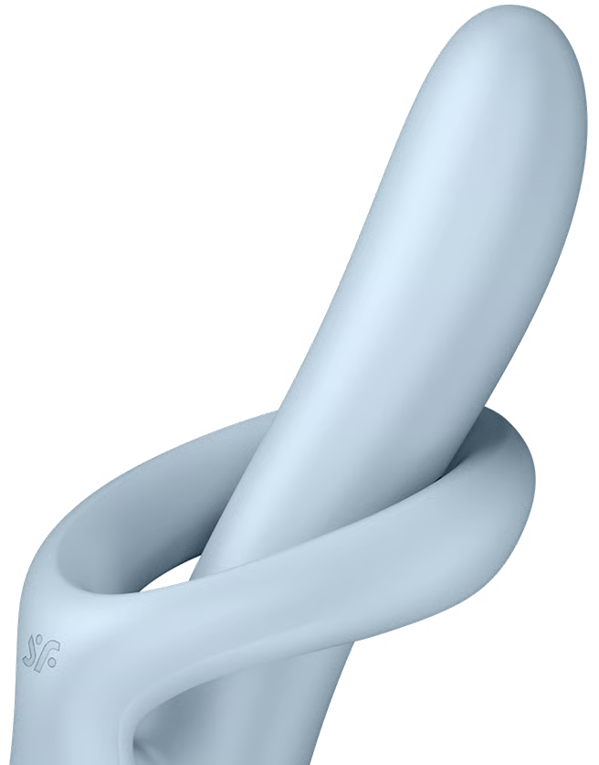 Satisfyer, Германия Вибратор-ротатор для зоны G с клиторальным стимулятором и с функцией нагрева Satisfyer Heat Flex 4 голубой