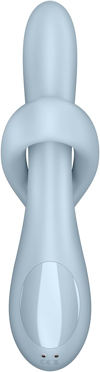 Satisfyer, Германия Вибратор-ротатор для зоны G с клиторальным стимулятором и с функцией нагрева Satisfyer Heat Flex 4 голубой