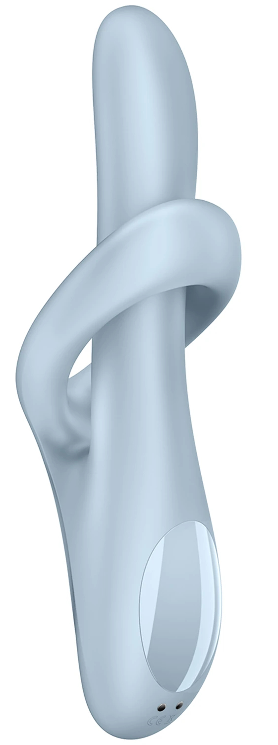 Satisfyer, Германия Вибратор-ротатор для зоны G с клиторальным стимулятором и с функцией нагрева Satisfyer Heat Flex 4 голубой