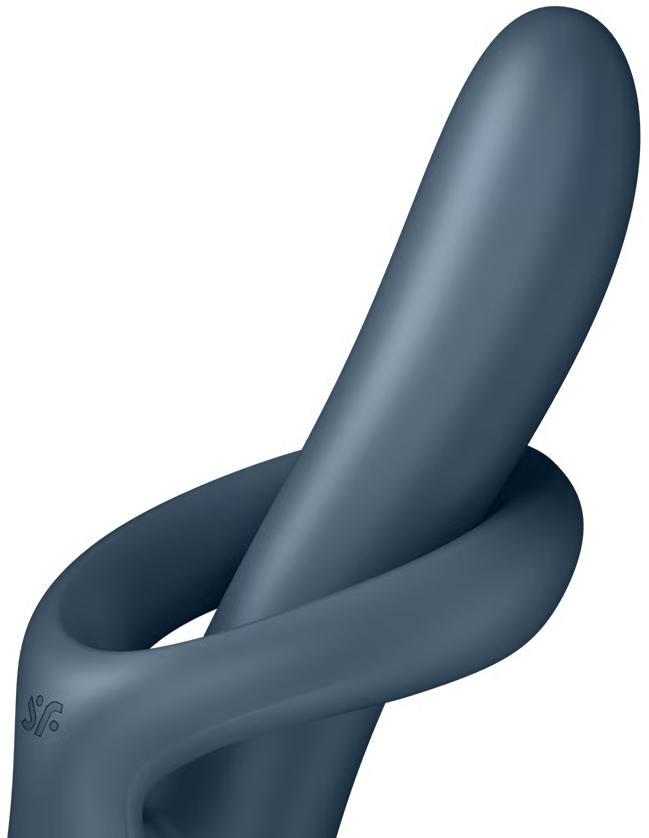 Satisfyer, Германия Вибратор-ротатор для зоны G с клиторальным стимулятором и с функцией нагрева Satisfyer Heat Flex 4 серый