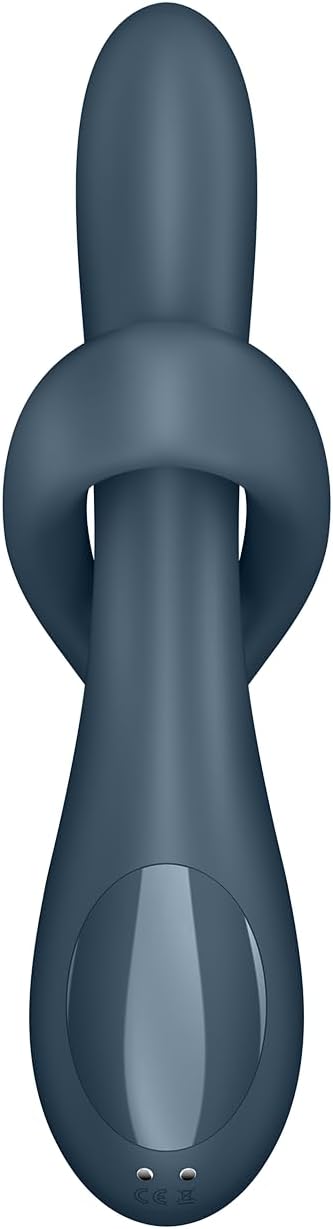 Satisfyer, Германия Вибратор-ротатор для зоны G с клиторальным стимулятором и с функцией нагрева Satisfyer Heat Flex 4 серый