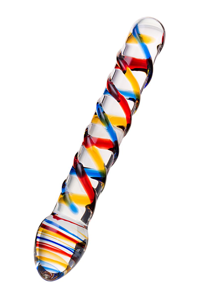 Фото Sexus Glass Двусторонний фаллоимитатор Sexus Glass, стекло, прозрачный, 19,5 см