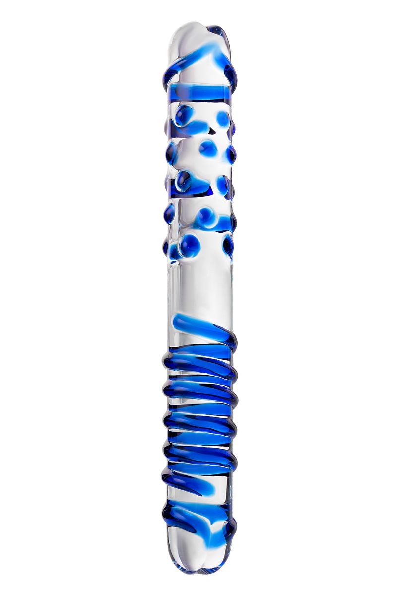 Изображение Sexus Glass Двусторонний фаллоимитатор Sexus Glass, стекло, прозрачный, 22 см