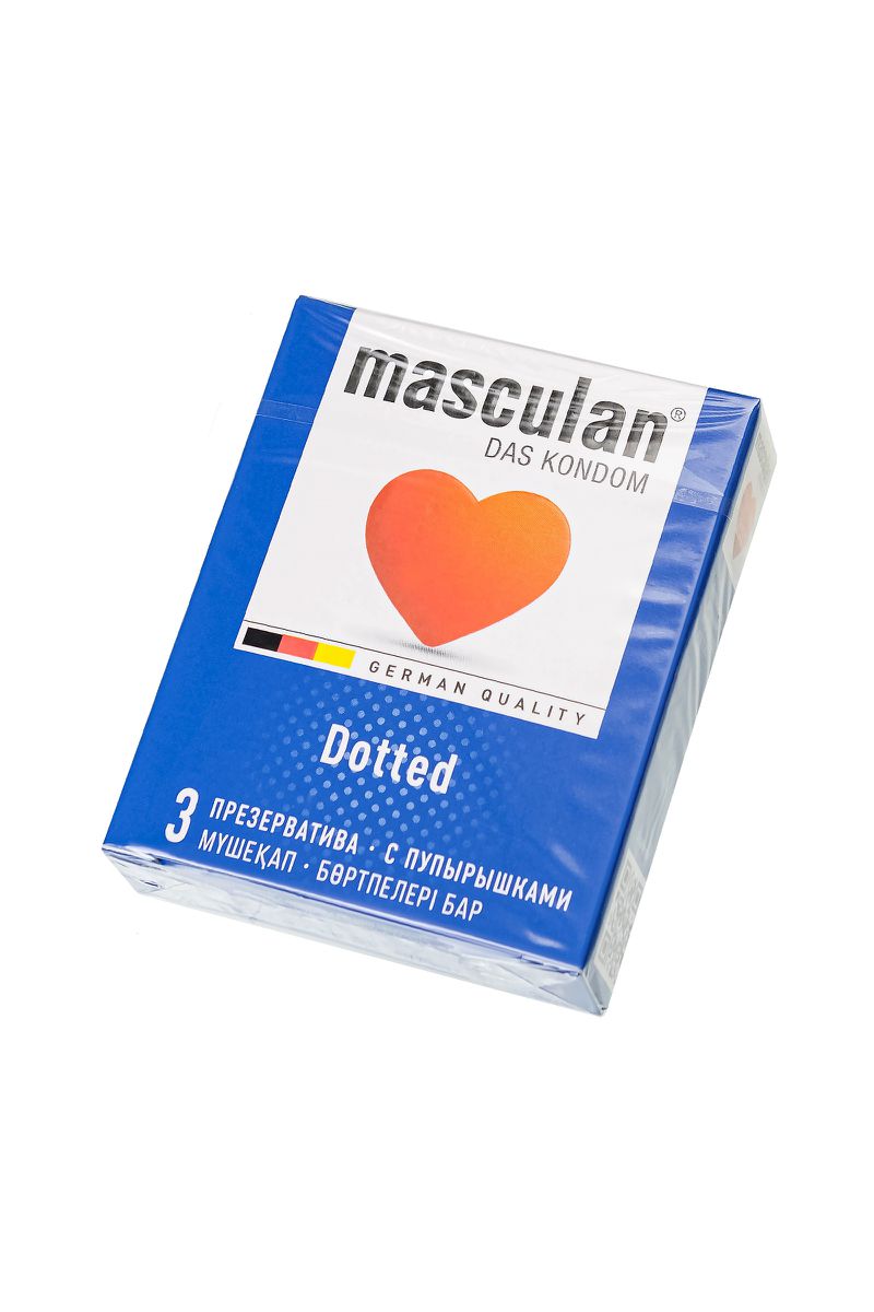 Изображение Masculan Презервативы Masculan, сlassic 2, doty, латекс, точечные, розовые, 19 см, 5,3 см, 3 шт.