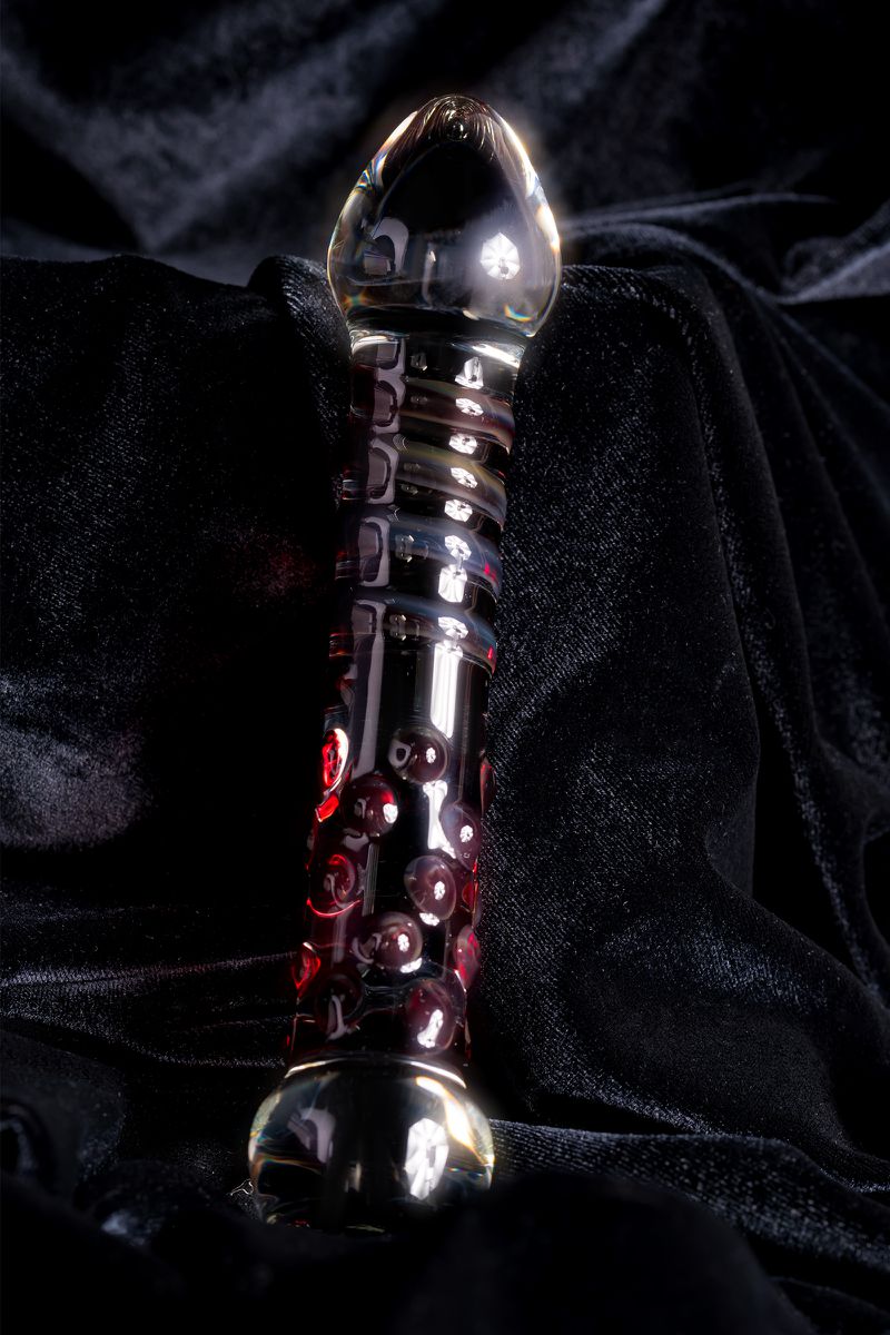 Фото Sexus Glass Двусторонний фаллоимитатор Sexus Glass, стекло, прозрачный, 21 см
