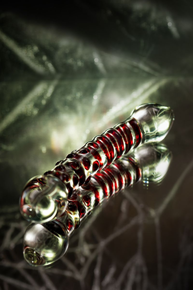Фото Sexus Glass Двусторонний фаллоимитатор Sexus Glass, стекло, прозрачный, 21 см