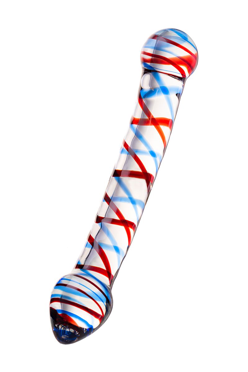 Фото Sexus Glass Двусторонний фаллоимитатор Sexus Glass, стекло, прозрачный, 21 см
