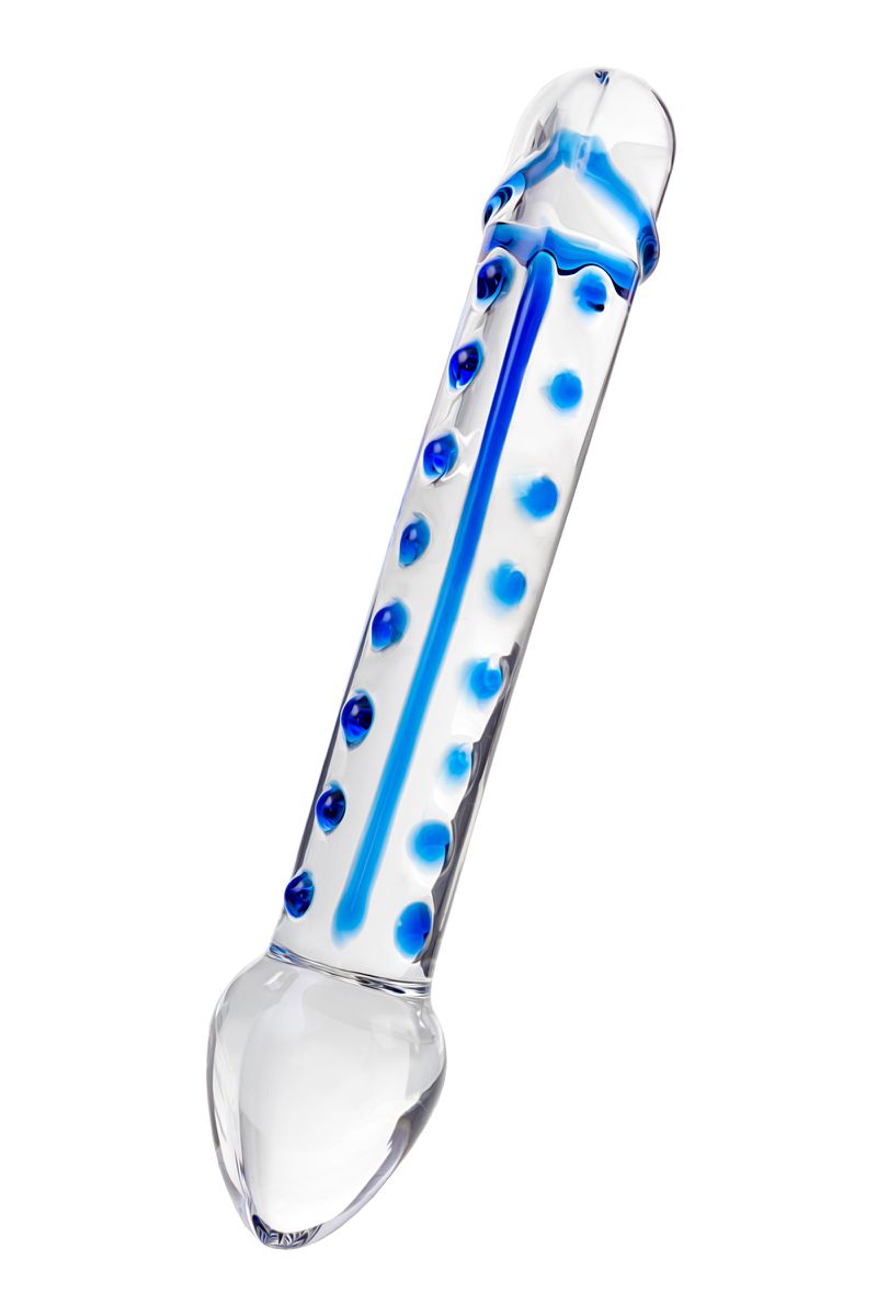 Фото Sexus Glass Двусторонний фаллоимитатор Sexus Glass, стекло, прозрачный, 20 см