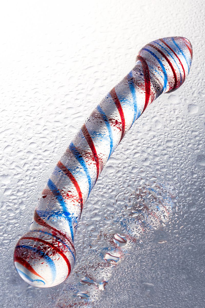 Фото Sexus Glass Двусторонний фаллоимитатор Sexus Glass, стекло, прозрачный, 21 см