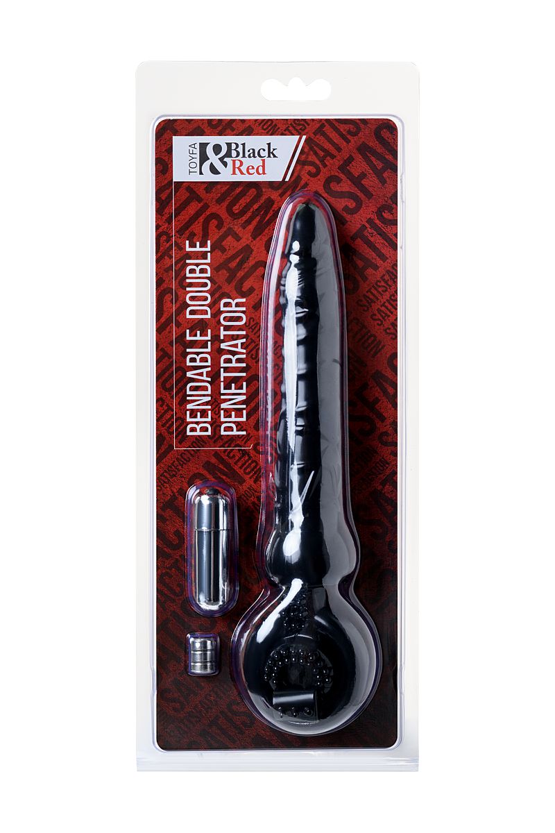 Фото Black & Red by TOYFA Насадка на пенис Black&Red by TOYFA с вибрацией, PVC, чёрный, 24 см