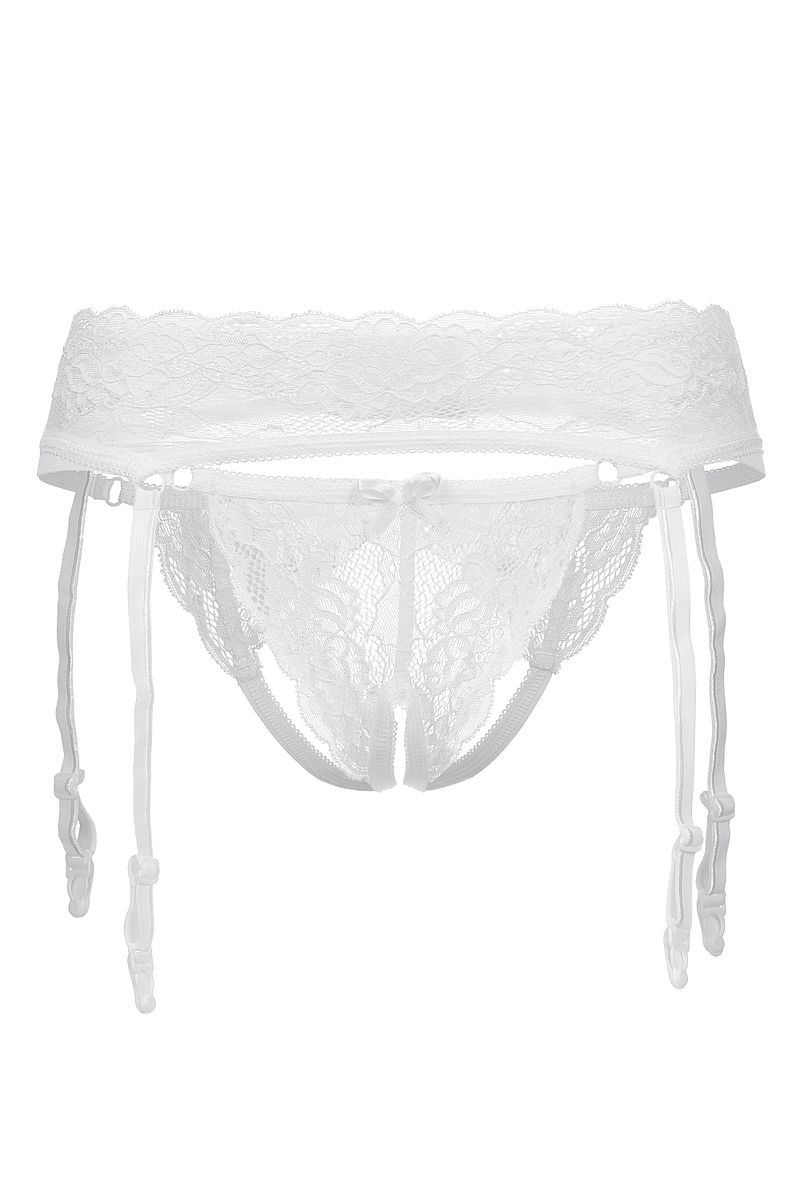 Erolanta Lingerie Эротический комплект Erolanta Deborah: пояс для чулок и трусики, белый (50-52) в пакете Erolanta Lingerie Эротический комплект Erolanta Deborah: пояс для чулок и трусики, белый (50-52) в пакете