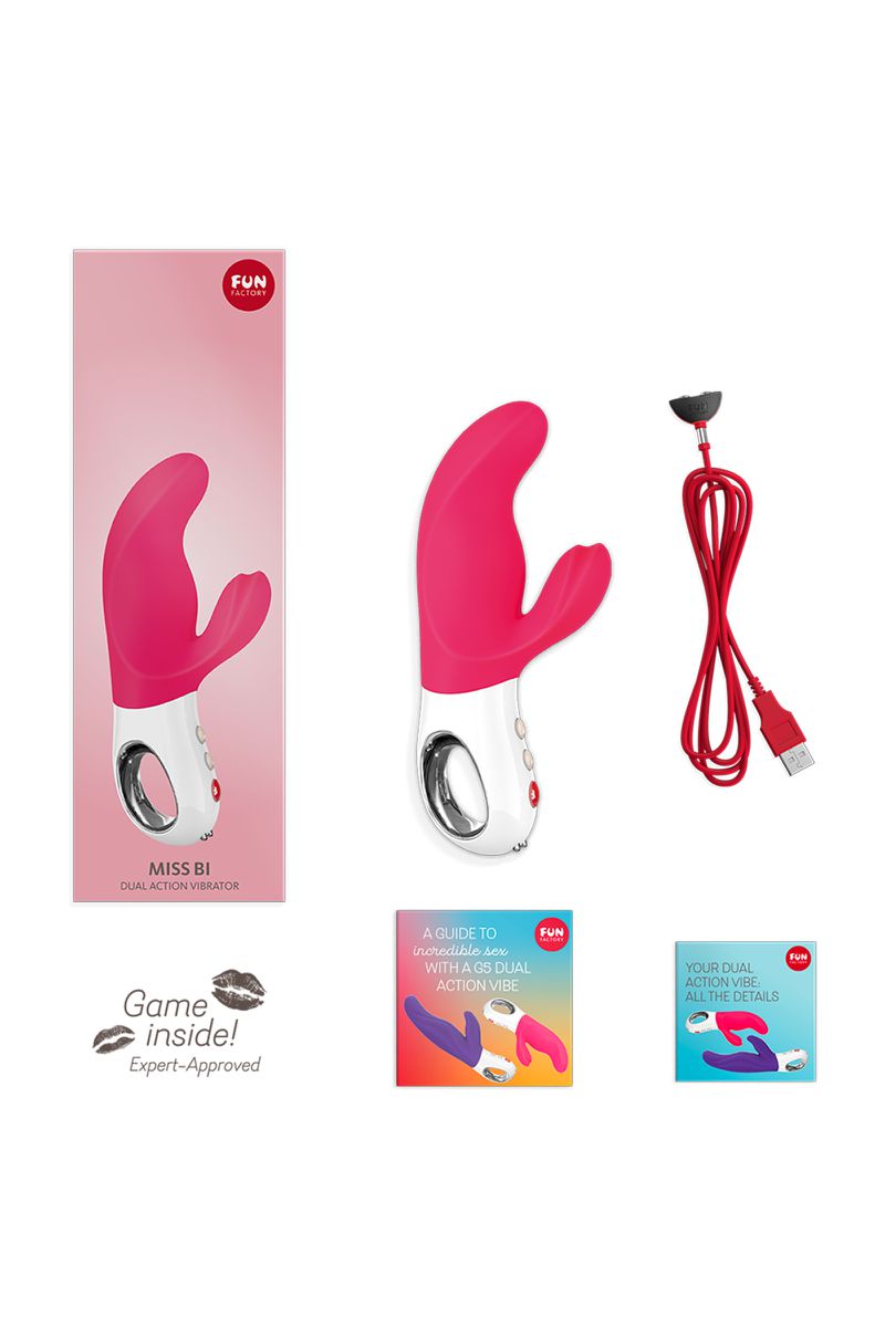 Фото Fun Factory, Германия Вибратор Fun Factory MiSS BI, силикон, розовый, 17 см