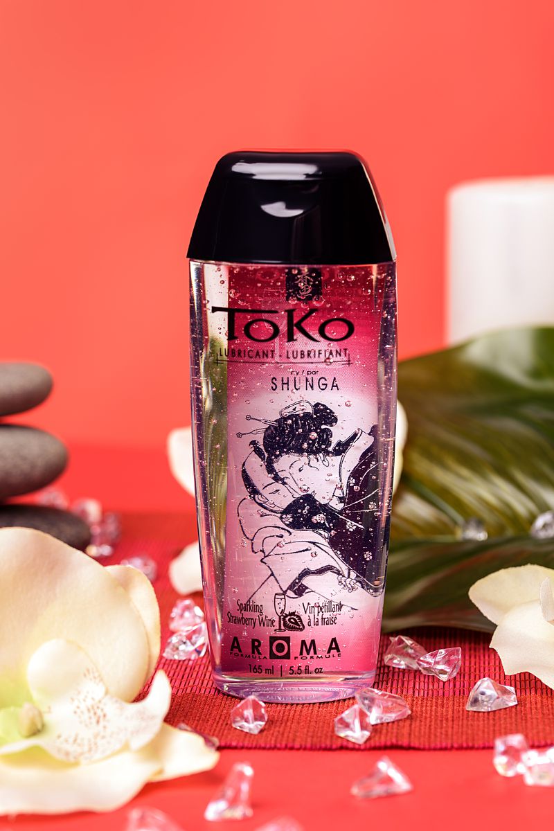 Фото Shunga, Канада Лубрикант Shunga Toko Aroma на водной основе, клубника и шампанское, 165 мл
