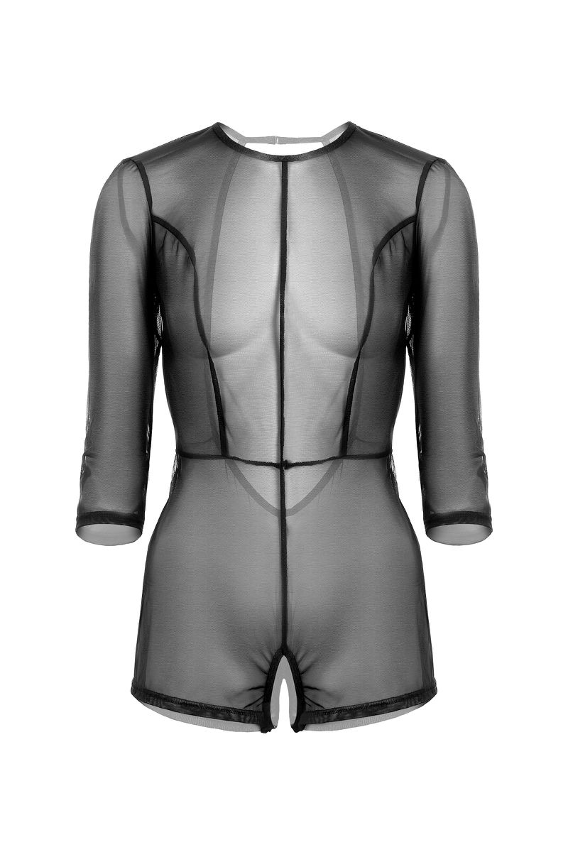 Фото Waname Apparel Эротический комбинезон Waname Preciosity с рукавами ¾ черный (42-44) в пакете