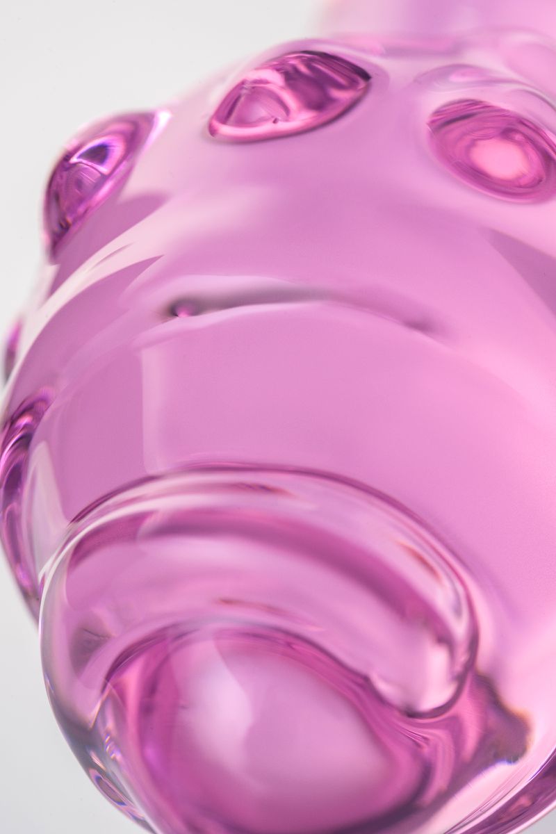 Изображение Sexus Glass Двусторонний фаллоимитатор Sexus Glass, стекло, розовый, 17 см