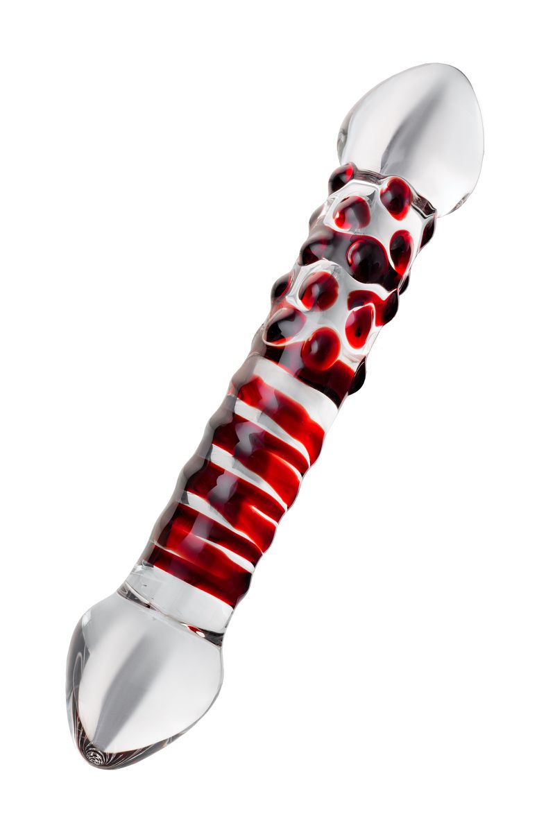 Фото Sexus Glass Двусторонний фаллоимитатор Sexus Glass, стекло, прозрачный, 21 см