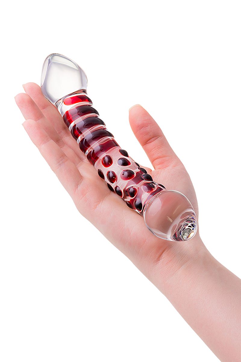 Фото Sexus Glass Двусторонний фаллоимитатор Sexus Glass, стекло, прозрачный, 21 см