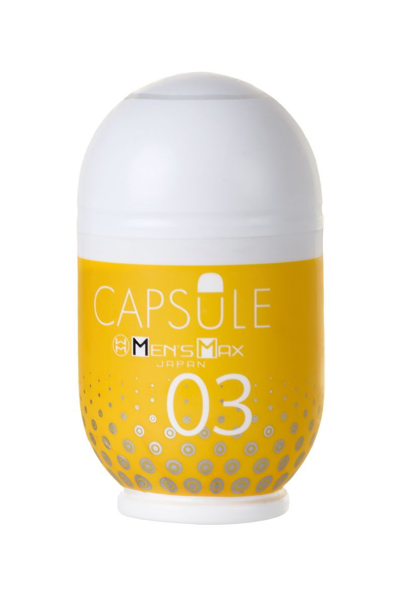 Фото MensMax Мастурбатор нереалистичный MensMax CAPSULE 03 Kanoko, TPE, желтый, 8 см