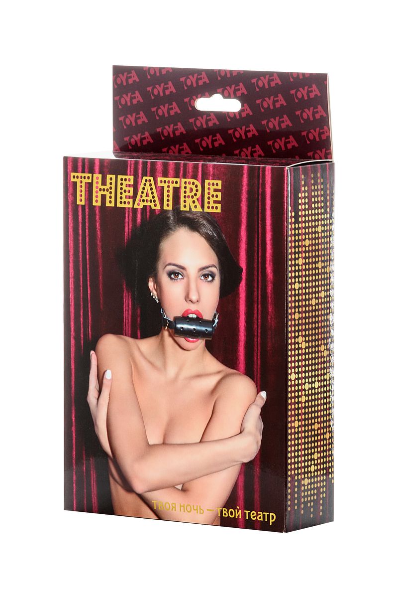 Изображение Theatre by TOYFA Кляп-трензель TOYFA Theatre, ПВХ, черный, 66,5 см