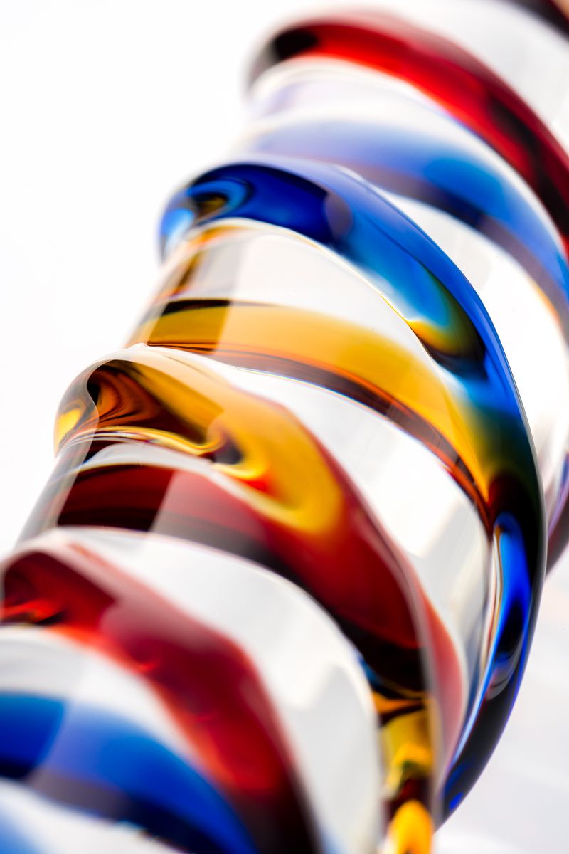 Фото Sexus Glass Двусторонний фаллоимитатор Sexus Glass, стекло, прозрачный, 19,5 см
