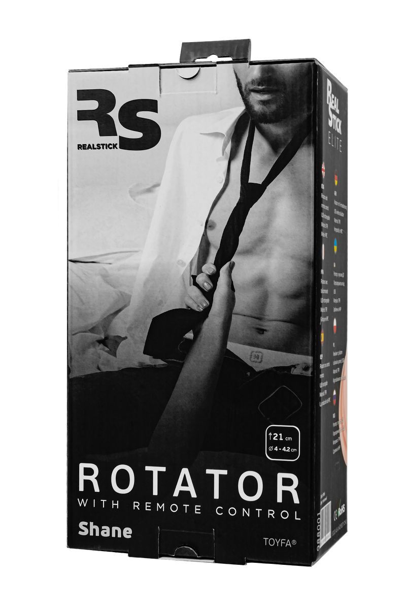 Изображение RealStick Elite by TOYFA Ротатор с пультом ДУ RealStick Elite REMOTE Shane, TPR, телесный, 10 режимов ротации, 22 см