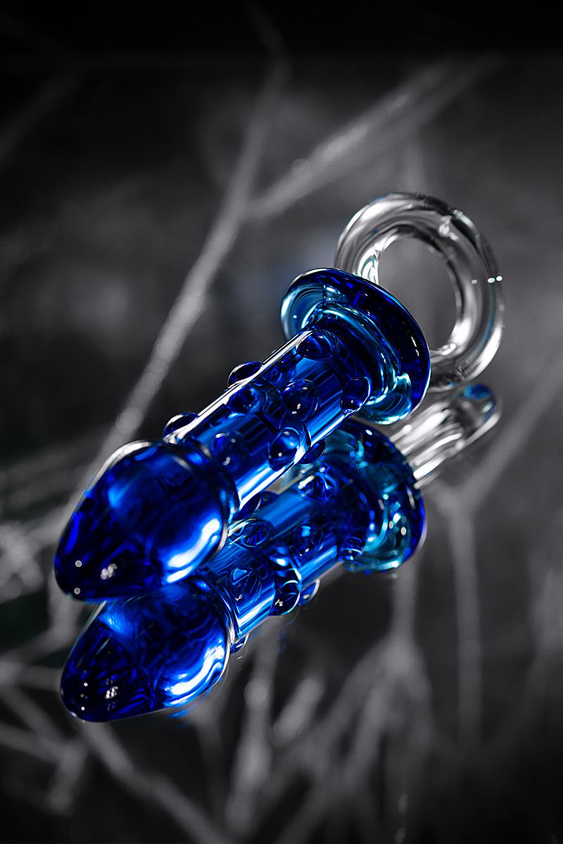 Изображение Sexus Glass Анальная втулка Sexus Glass, стекло, синяя, 16 см, Ø 3,5 см